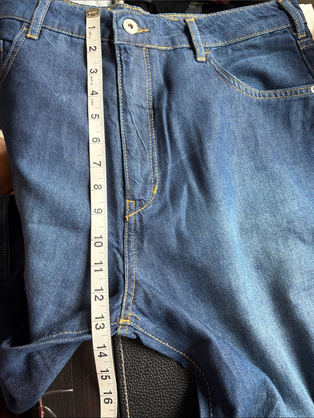 Anthropologie Pilcro the Annie Jean Dark Wash Wide Leg Baggy Sz 31 Petite NEW - Picture 13 of 14